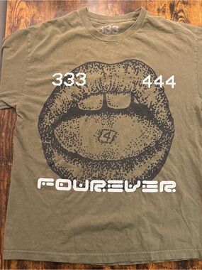 333 Half-Evil Graphic Tee in Olive